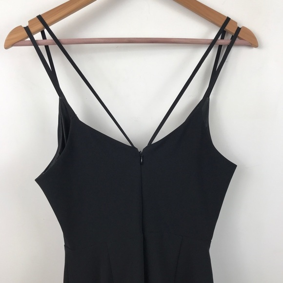 Parker Black Aiden Stretch Crepe Center-Slit Dress in Black Size 0 - Picture 8 of 13